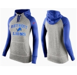Women Nike Detroit Lions Performance Hoodie Grey & Blue_2