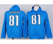 nike nfl jerseys detroit lions #81 calvin johnson blue[pullover hooded sweatshirt]