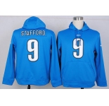 nike nfl jerseys detroit lions #9 stafford blue[pullover hooded sweatshirt]