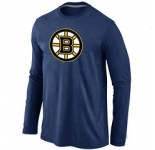 NHL Boston Bruins Big & Tall Logo D.BLUE Long Sleeve T-Shirt