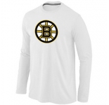 NHL Boston Bruins Big & Tall Logo WHITE Long Sleeve T-Shirt