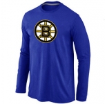 NHL Boston Bruins Big & Tall Logo blue Long Sleeve T-Shirt