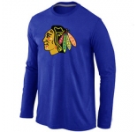 NHL Chicago Blackhawks Big & Tall Logo blue Long Sleeve T-Shirt