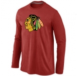 NHL Chicago Blackhawks Big & Tall Logo red Long Sleeve T-Shirt