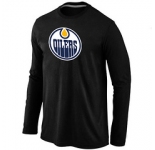 NHL Edmonton Oilers Big & Tall Logo Black Long Sleeve T-Shirt