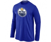 NHL Edmonton Oilers Big & Tall Logo Blue Long Sleeve T-Shirt