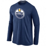 NHL Edmonton Oilers Big & Tall Logo Dark blue Long Sleeve T-Shirt