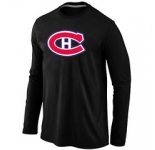 NHL Montréal Canadiens Big & Tall Logo Black Long Sleeve T-Shirt