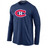 NHL Montréal Canadiens Big & Tall Logo D.BLUE Long Sleeve T-Shirt