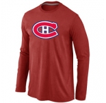 NHL Montréal Canadiens Big & Tall Logo red Long Sleeve T-Shirt