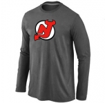 NHL New Jersey Devils Big & Tall Logo Dark grey Long Sleeve T-Shirt