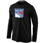 NHL New York Rangers Big & Tall Logo Black Long Sleeve T-Shirt