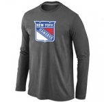 NHL New York Rangers Big & Tall Logo D.Grey Long Sleeve T-Shirt
