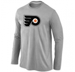 NHL Philadelphia Flyers Big & Tall Logo Grey Long Sleeve T-Shirt
