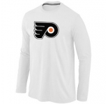 NHL Philadelphia Flyers Big & Tall Logo WHITE Long Sleeve T-Shirt