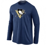 NHL Pittsburgh Penguins Big & Tall Logo D.BLUE Long Sleeve T-Shirt
