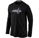 NHL Washington Capitals Big & Tall Logo Black Long Sleeve T-Shirt