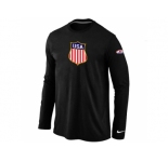 Nike Team USA Hockey Winter Olympics KO Collection Locker Room Long Sleeve T-Shirt Black
