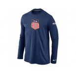 Nike Team USA Hockey Winter Olympics KO Collection Locker Room Long Sleeve T-Shirt D.Blue