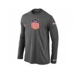 Nike Team USA Hockey Winter Olympics KO Collection Locker Room Long Sleeve T-Shirt D.Grey