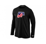 Nike USA Graphic Legend Performance Collection Locker Room Long Sleeve T-Shirt Black