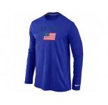 USA Olympics USA Flag Collection Locker Room Long Sleeve T-Shirt Blue