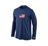 USA Olympics USA Flag Collection Locker Room Long Sleeve T-Shirt D.Blue