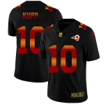 Los Angeles Rams #10 Cooper Kupp Men's Black Nike Red Orange Stripe Vapor Limited NFL Jersey