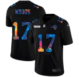 Los Angeles Rams #17 Robert Woods Men's Nike Multi-Color Black 2020 NFL Crucial Catch Vapor Untouchable Limited Jersey