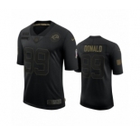 Los Angeles Rams #89 Aaron Donald Black 2020 Salute to Service Limited Jersey