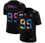Los Angeles Rams #99 Aaron Donald Men's Nike Multi-Color Black 2020 NFL Crucial Catch Vapor Untouchable Limited Jersey