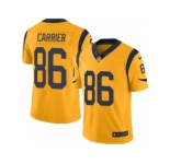 Men Nike Los Angeles Rams #86 Derek Carrier Limited Gold Rush Vapor Untouchable NFL Jersey