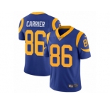 Men Nike Los Angeles Rams #86 Derek Carrier Royal Blue Alternate Vapor Untouchable Limited Player NFL Jersey