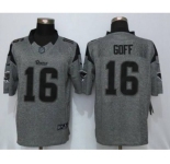 Men Nike St.Louis Rams #16 Jared Goff Stitched Gridiron Gray Limited Jersey