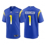Men's Los Angeles Rams #1 Allen Robinson II 2021 Blue Vapor Untouchable Limited Stitched Jersey