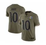 Men's Los Angeles Rams #10 Cooper Kupp 2022 Olive Salute To Service Limited Stitched Jersey