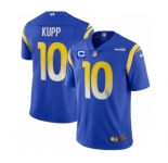 Men's Los Angeles Rams #10 Cooper Kupp 2022 Royal With 3-Star C Patch Vapor Limited Stitched Jersey