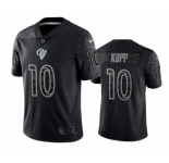 Men's Los Angeles Rams #10 Cooper Kupp Black Reflective Limited Stitched Football Jersey