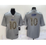 Men's Los Angeles Rams #10 Cooper Kupp LOGO Grey Atmosphere Fashion Vapor Untouchable Stitched Limited Jersey