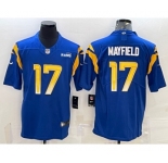 Men's Los Angeles Rams #17 Baker Mayfield 2022 Blue Vapor Untouchable Limited Stitched Jersey