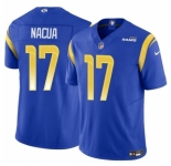Men's Los Angeles Rams #17 Puka Nacua Blue 2023 F.U.S.E. Vapor Untouchable Football Stitched Jersey