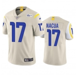 Men's Los Angeles Rams #17 Puka Nacua Bone Vapor Untouchable Limited Stitched Jersey