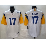 Men's Los Angeles Rams #17 Puka Nacua White Vapor Untouchable Limited Football Stitched Jersey