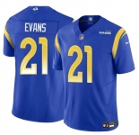 Men's Los Angeles Rams #21 Zach Evans Blue 2024 F.U.S.E Vapor Untouchable Stitched Football Jersey
