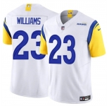 Men's Los Angeles Rams #23 Kyren Williams White 2024 Vapor Untouchable Stitched Football Jersey