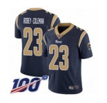Men's Los Angeles Rams #23 Nickell Robey-Coleman Navy Blue Team Color Vapor Untouchable Limited Player 100th Season Football Jersey