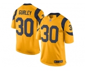 Men's Los Angeles Rams #30 Todd Gurley Gold Color Rush Limited Jersey