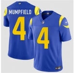 Men's Los Angeles Rams #4 Konata Mumpfield Royal 2026 F.U.S.E. Vapor Limited Football Stitched Jersey