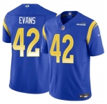Men's Los Angeles Rams #42 Ethan Evans Blue 2025 F.U.S.E. Vapor Untouchable Football Stitched Jersey