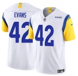 Men's Los Angeles Rams #42 Ethan Evans White 2025 F.U.S.E. Vapor Untouchable Football Stitched Jersey